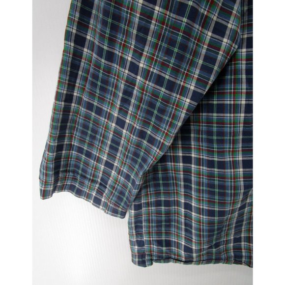 Ralph Lauren Polo Shirt Small Sleepwear Sleep Button Up Red Pony Plaid* - Picture 3 of 11